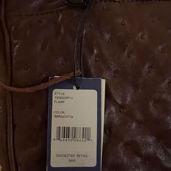 NWT Perfect Lush Rebecca Minkoff terracotta flame studded satchel. MINT - Picture 4 of 8